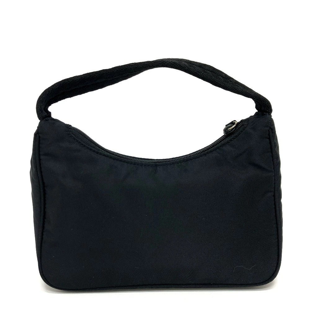 PRADA Triangle Plate Handbag Black - Picture 2 of 14